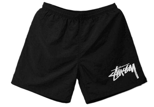 Quan Stussy Big Stock Water Shorts 'Black'