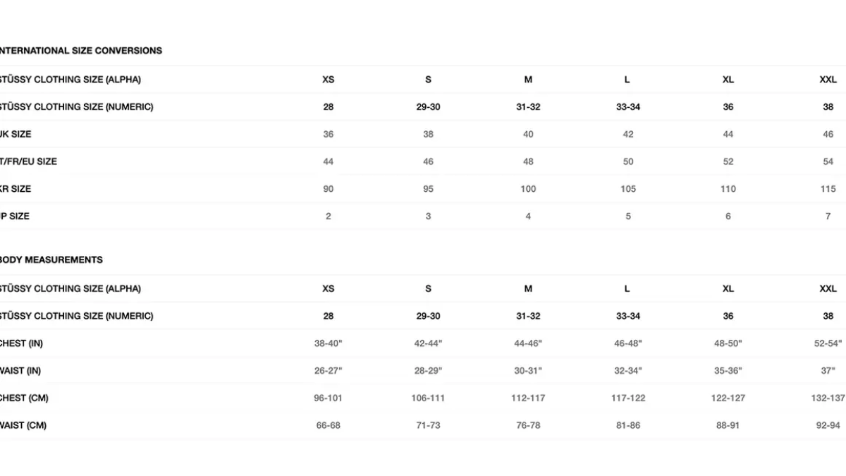 Hinh anh 4: Huong dan chon size Stussy chuan danh cho ban