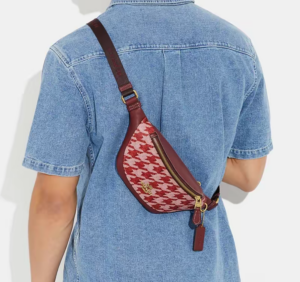 Tui Coach Houndstooth Mini Belt Hip 'Cherry Red' CJ711-B4VRY