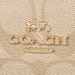Tui Coach Zip Top Tote In Signature Canvas 'Beige' F4455-IMDQC