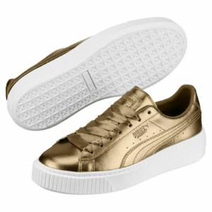 Giay Puma Basket Platform 'Luxe Gold' 366687‑02