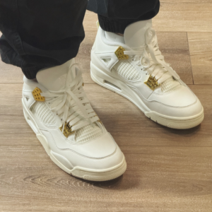 Giay Nike Air Jordan 4 'Sail Metallic Gold' AQ9129-170