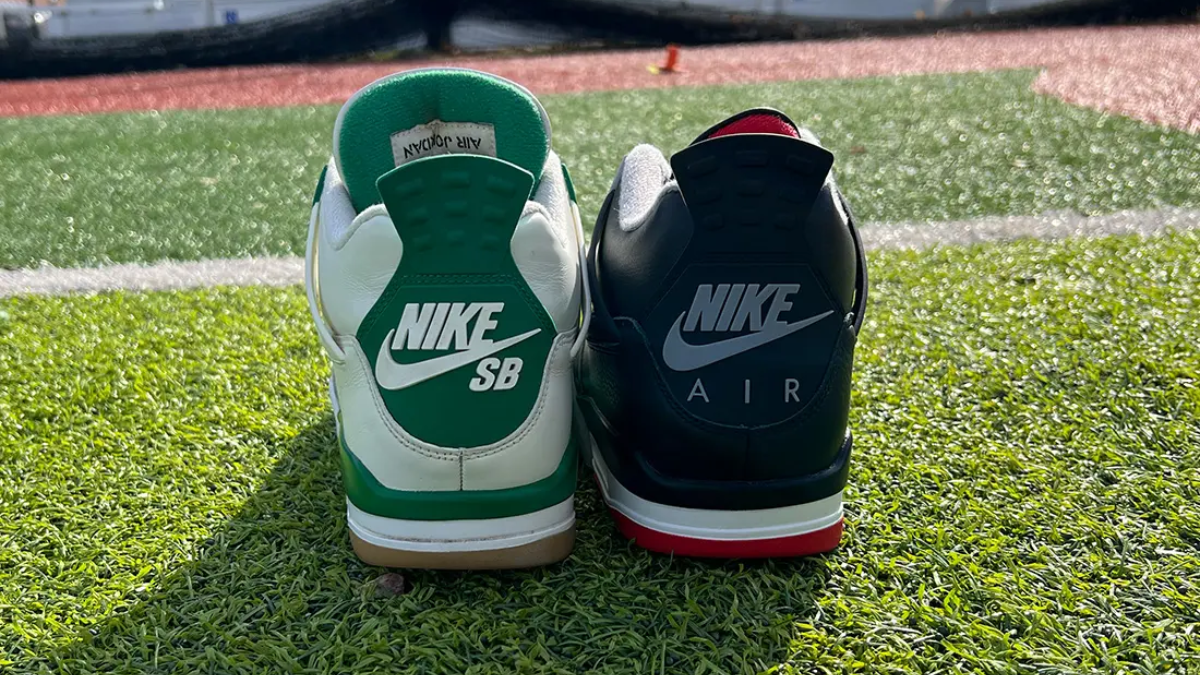 Hinh anh 7: So sanh Air Jordan 4 'Bred Reimagined' va Nike SB X Air Jordan 4