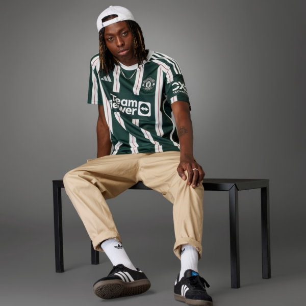 Ao Adidas Manchester United 23/24 Away Jersey 'Green White' HR3675