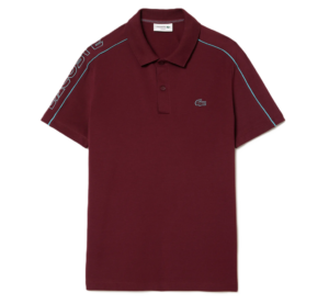 Ao Lacoste Contrast Accent Print Polo Shirt 'Dark Red' PH5950-RIS