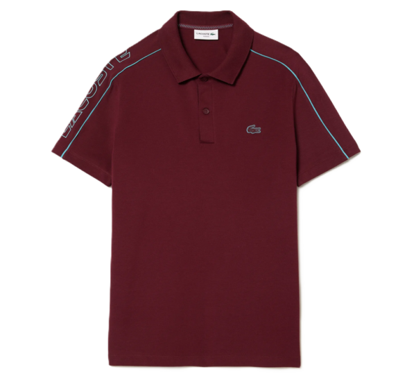 Ao Lacoste Contrast Accent Print Polo Shirt 'Dark Red' PH5950-RIS