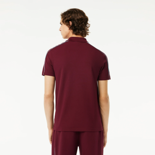 Ao Lacoste Contrast Accent Print Polo Shirt 'Dark Red' PH5950-RIS