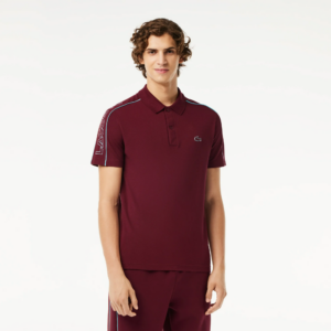 Ao Lacoste Contrast Accent Print Polo Shirt 'Dark Red' PH5950-RIS