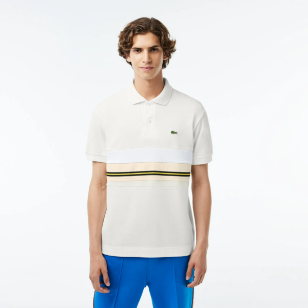 Ao Lacoste Striped 'Pattern Color Mixed White' PH1132-70V
