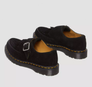 Giay Dr.Martens Ramsey Suede Kiltie Buckle 'Black' 31501001
