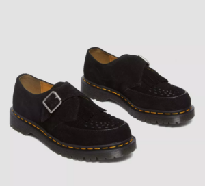 Giay Dr.Martens Ramsey Suede Kiltie Buckle 'Black' 31501001