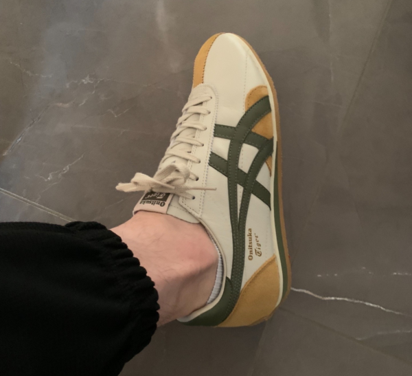 Giay Onitsuka Tiger Runspark 'Beige Olive Mustard' 1183B480-200