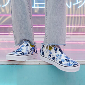 Giay Vans Classic Slip‑On 'Floral Blue' VN0A7VCFY6Z