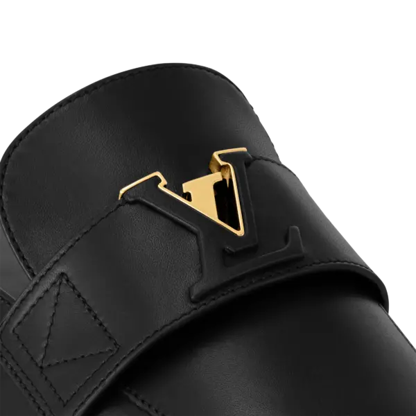 Dep Louis Vuitton LV Capri Open Back Loafers 'Black' 1ACH5Q