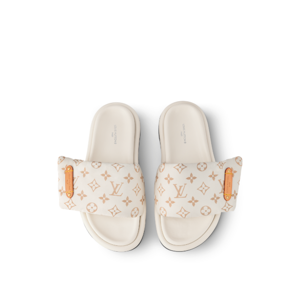 Dep Louis Vuitton Pool Pillow Flat Comfort Mules 'Beige' 1ACJZA