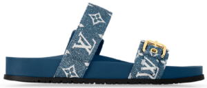 Dep Louis Vuitton Bom Dia Flat Comfort Mules 'Blue' 1AC9QL