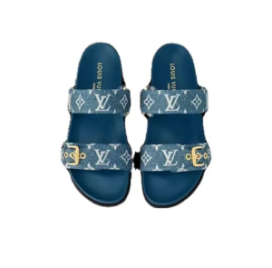 Dep Louis Vuitton Bom Dia Flat Comfort Mules 'Blue' 1AC9QL