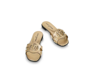 Dep Louis Vuitton LV Isola Flat Mules 'Gold' 1ABQLB