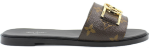Dep Louis Vuitton Lock It Flat Mules 'Brown' 1A64MN