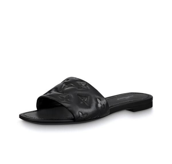 Dep Louis Vuitton Revival Flat Mules 'Black' 1A9P3T