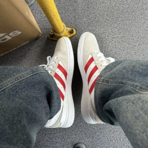 Giay Adidas Busenitz 'White Scarlet' HQ2030