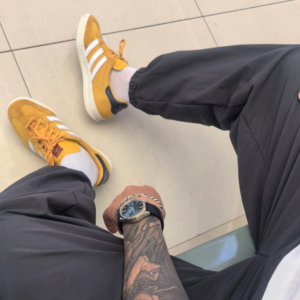 Giay Adidas Gazelle Indoor 'Preloved Yellow Dark Blue' IE0540