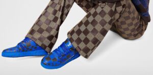 Giay Louis Vuitton Trainer 'Damier Pop - Blue' 1ACN4Y