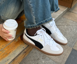 Giay Puma Palermo Leather 'White Black' 396464-01