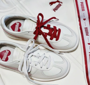 Giay Puma Palermo V Day Shoes 'White Pink' 399693-01