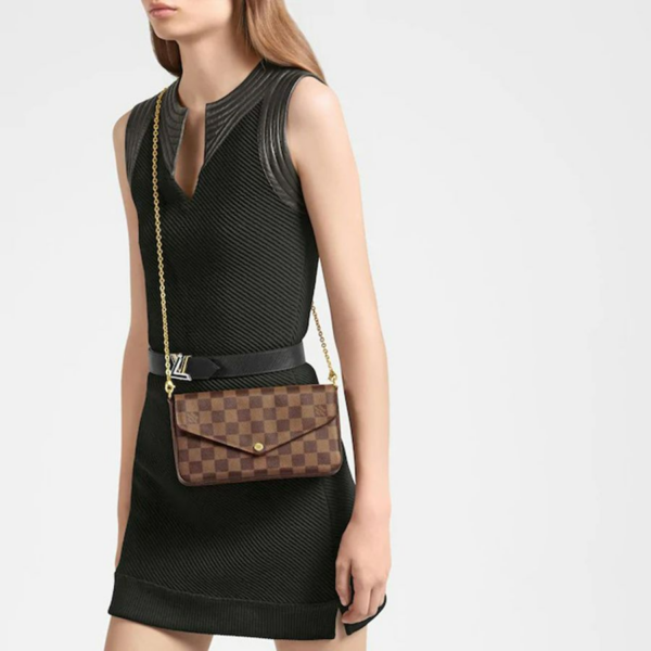 Tui Louis Vuitton Pochette Felicie Damier 'Ebene Cerise' N63032