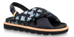 Dep Louis Vuitton Pool Pillow Flat Comfort Sandals 'Navy Blue' 1A9PP2
