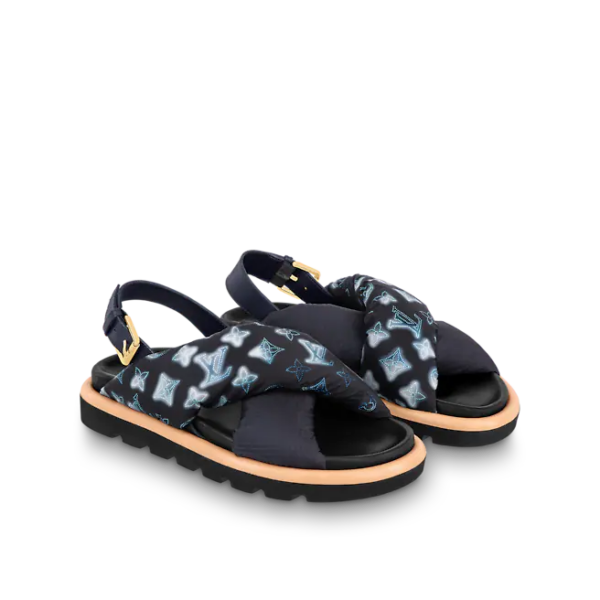 Dep Louis Vuitton Pool Pillow Flat Comfort Sandals 'Navy Blue' 1A9PP2