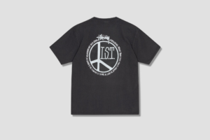 Ao Stussy Peace Dot Pigment Dyed Tee 'Black'