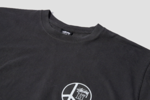 Ao Stussy Peace Dot Pigment Dyed Tee 'Black'