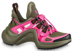 Giay Louis Vuitton Archlight Trainers 'Khaki Pink' 1A9RU5
