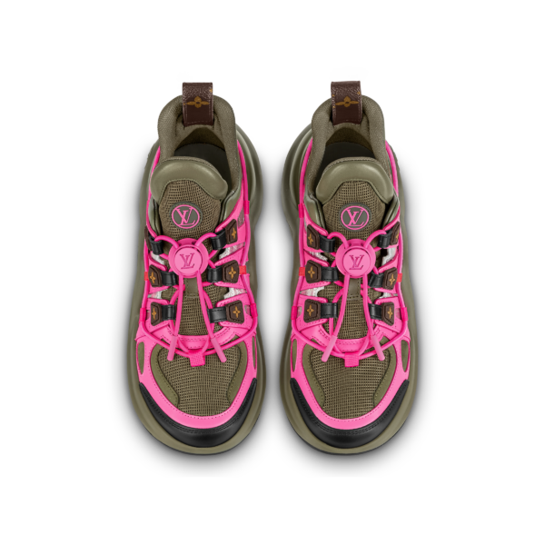 Giay Louis Vuitton Archlight Trainers 'Khaki Pink' 1A9RU5