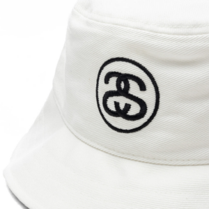 Mu Stussy SS Link Deep Bucket Hat 'White'