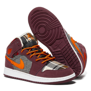 Giay Nike Air Jordan 1 Mid SE GS 'Plaid' FD5460-608