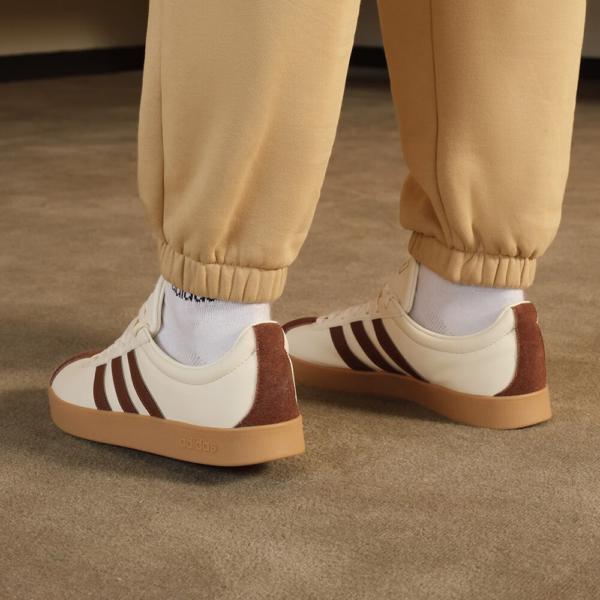 Giay Adidas VL Court 2.0 'Cream Brown Gum' ID6016