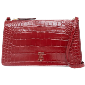 Tui Burberry Embossed Leather Mini TB 'Dark Carmine' 80606371