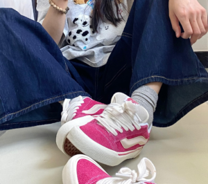 Giay Vans Knu Skool Retro 'Pink True White' VN0009QCBJ1