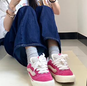 Giay Vans Knu Skool Retro 'Pink True White' VN0009QCBJ1