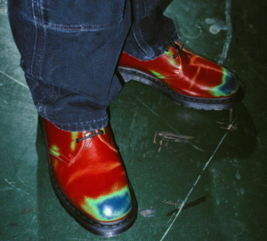 Giay Dr.Martens 1461 Supreme Rub Off Leather Oxford 'Red' 32127640