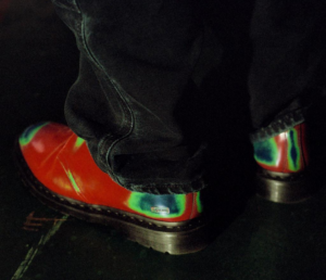 Giay Dr.Martens 1461 Supreme Rub Off Leather Oxford 'Red' 32127640