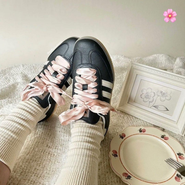 Giay Adidas Samba 'Black Wonder Quartz Ribbon Laces' IH8047