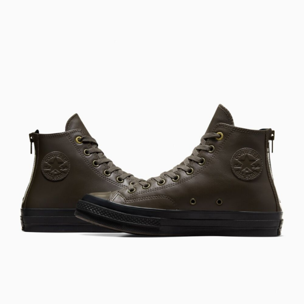 Giay Converse Chuck 70 Back Zip Leather 'Brown' A02110C