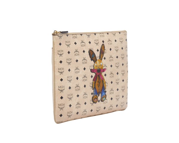 Tui MCM Medium Rabbit Crossbody Visetos 'Beige' MYZ6AXL81IG001