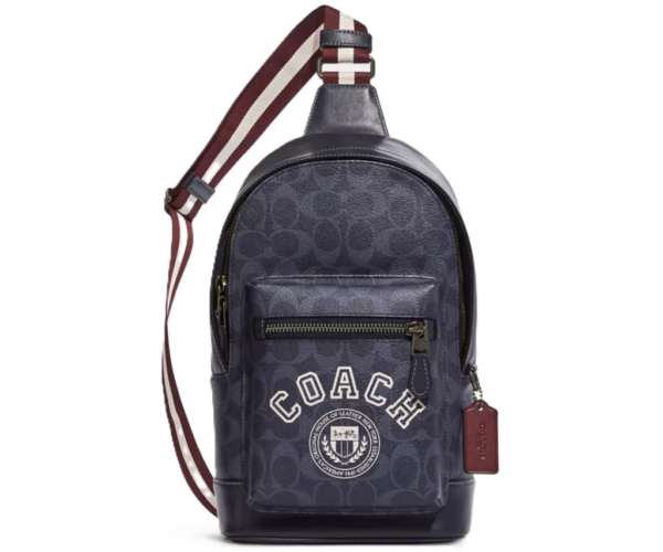 Tui Coach West Pack In Signature Canvas 'Dark Blue' CB913-QBOIZ