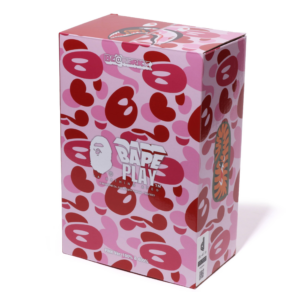 Mo Hinh Bearbrick x BAPE Baby Milo(R) Camo Shark 'Pink'