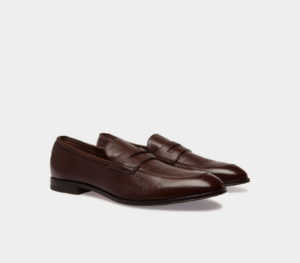 Giay Bally Webb Leather Loafers 'Brown' 6231400
